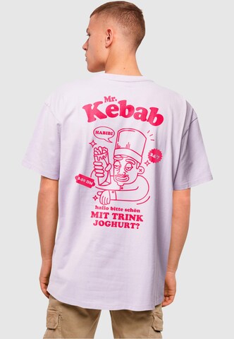 Merchcode Shirt 'Mr Kebab' in Lila: voorkant