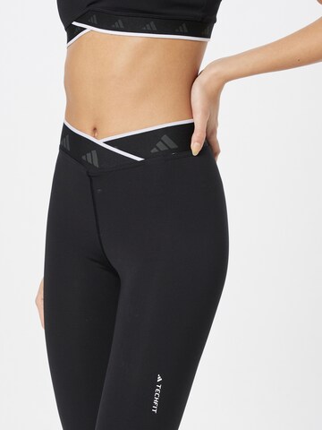 ADIDAS PERFORMANCE Skinny Sportbroek 'Techfit V-Shaped Elastic' in Zwart