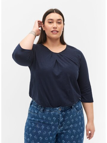 Zizzi Blouse 'MLOA' in Blue: front