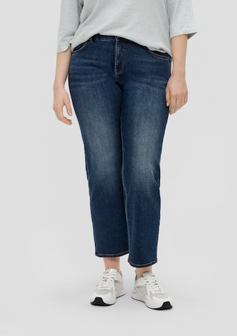 QS Regular Jeans in Blauw: voorkant