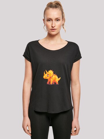 T-shirt 'Süßer Triceratops Dinosaurier' F4NT4STIC en noir : devant