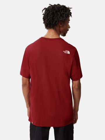 THE NORTH FACE Regularny krój Koszulka 'Easy' w kolorze czerwony
