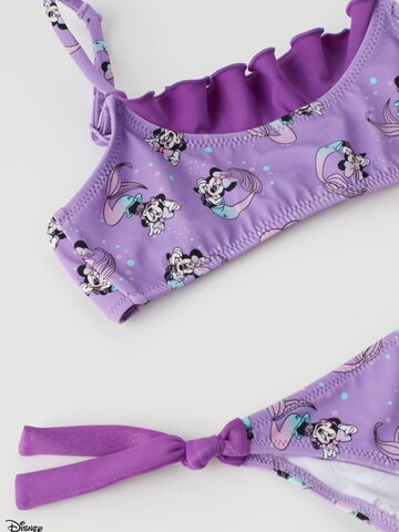 CALZEDONIA Bralette Bikini 'Minnie Mermaid Disney' in Purple