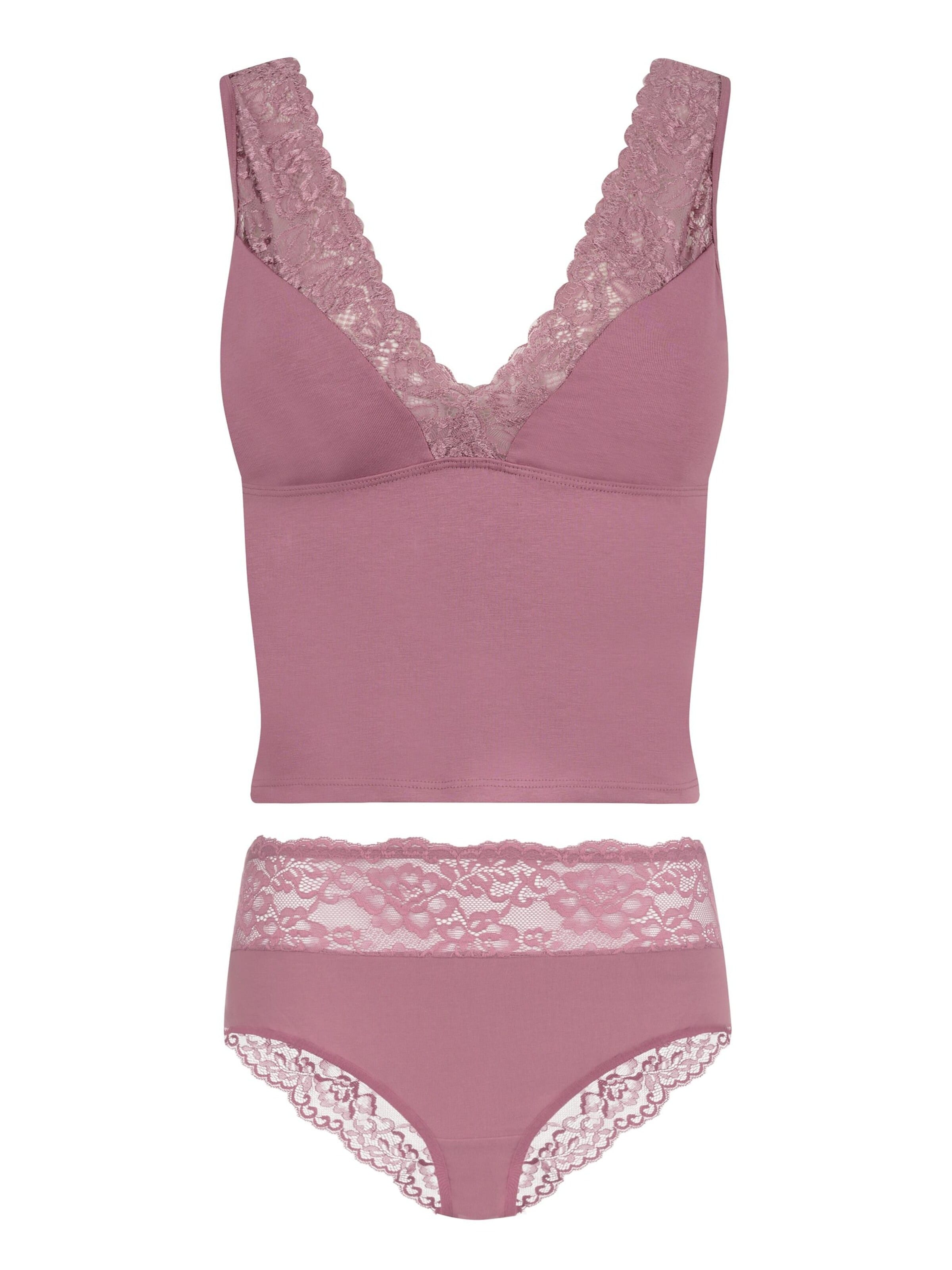 Evoni Underwear sets 'mit Spitze' in Pink: front