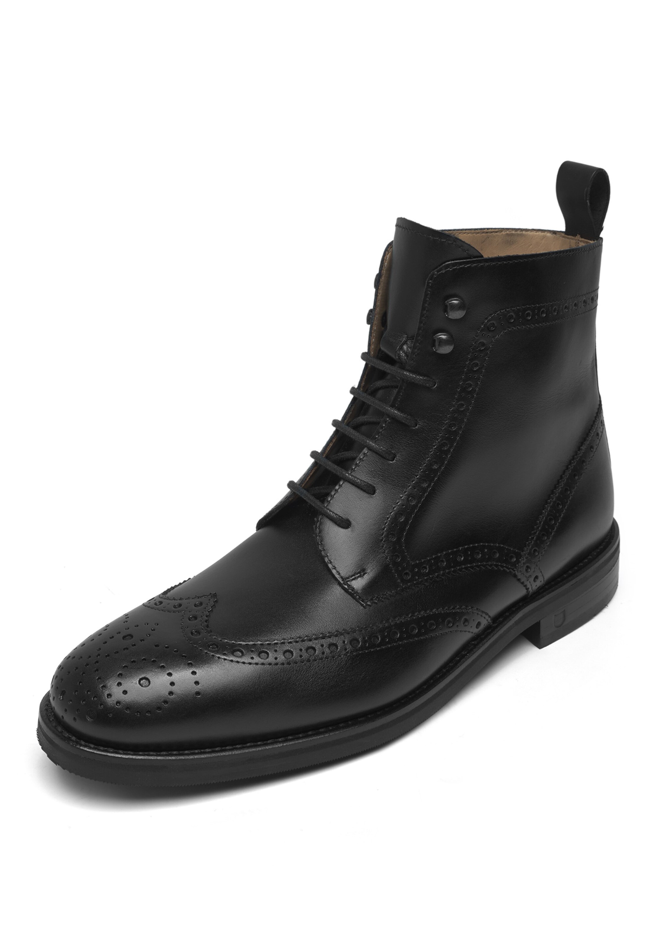 Henry Stevens Lace-up boots 'Winston' in Black: front
