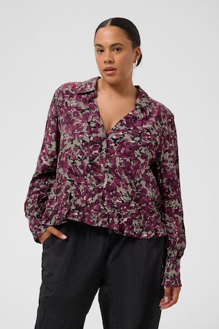 KAFFE CURVE Bluse 'KCMaggie' i brun: forside