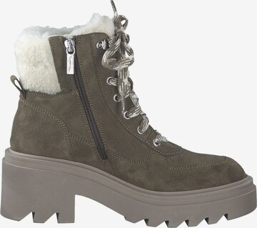 TAMARIS Lace-Up Ankle Boots in Green