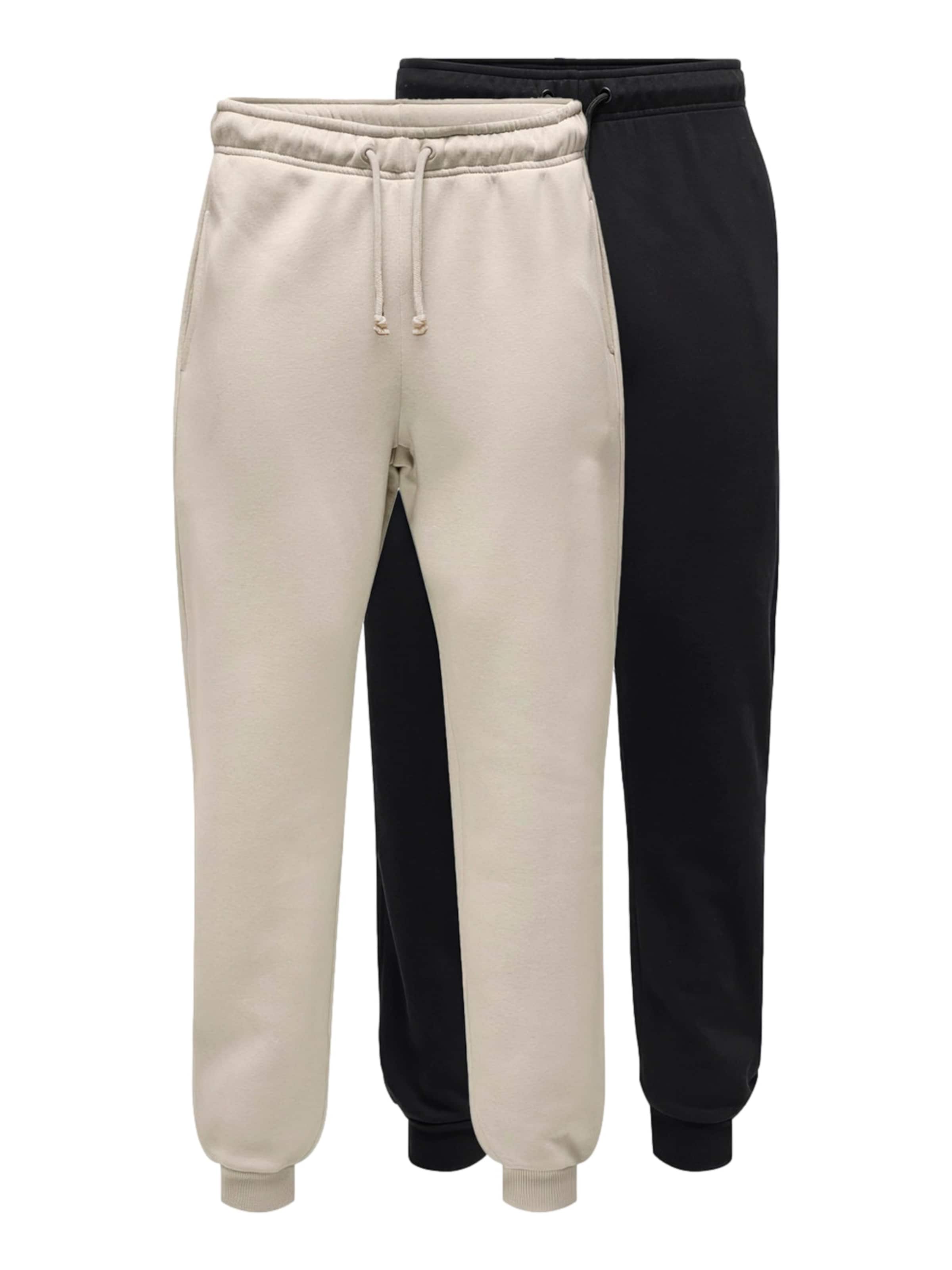 Only & Sons Дънки Tapered Leg Панталон 'Chase' в бежово: отпред