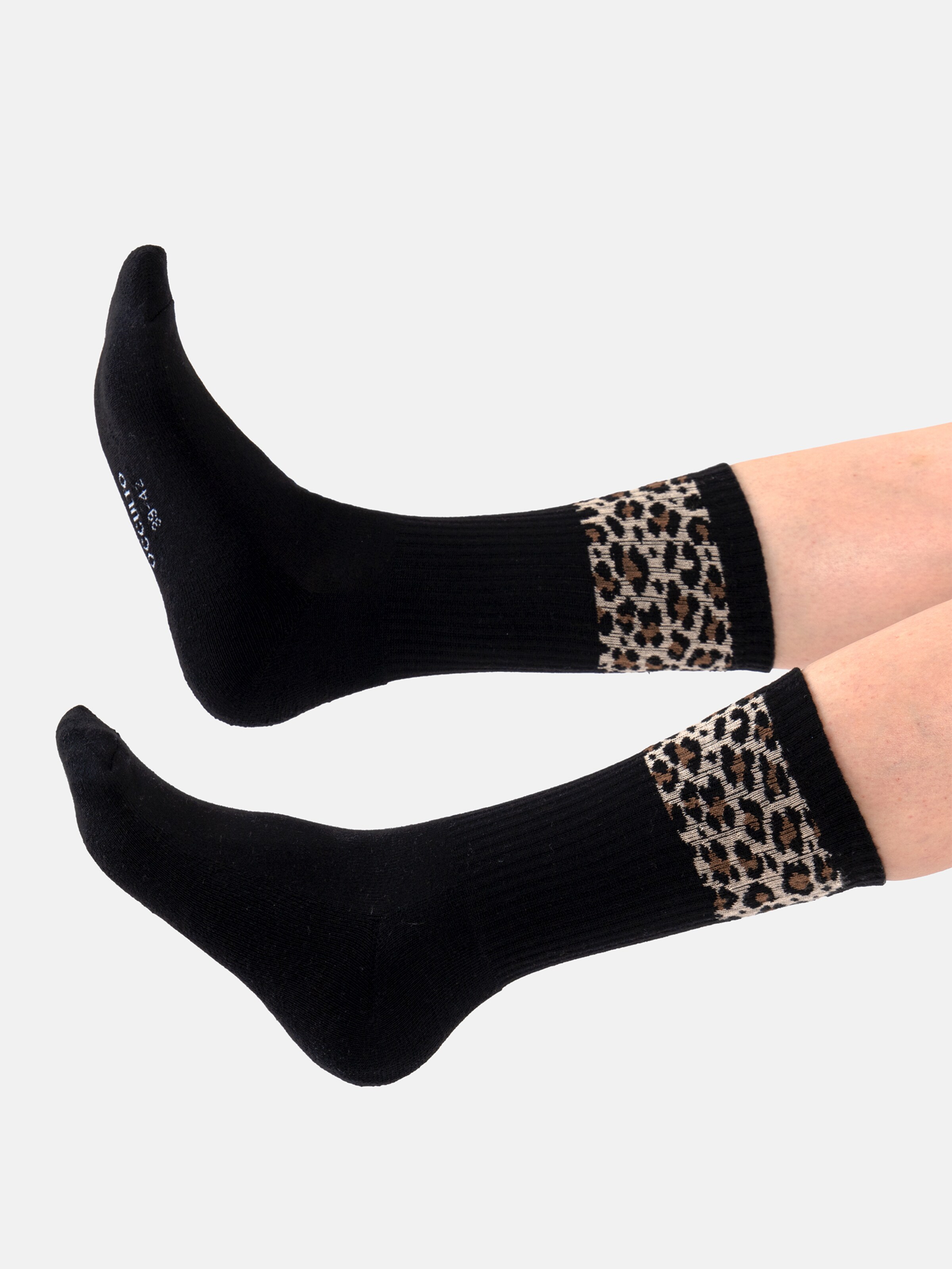 Calzino sportivo 'Leopard' di Occulto in nero