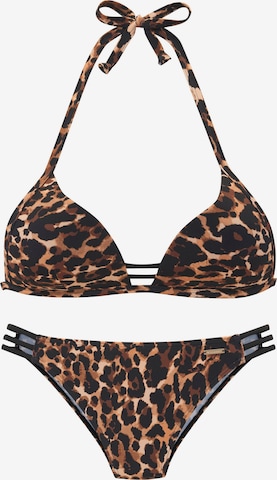 Triunghi Costum de baie două piese de la Bruno Banani pe maro: față