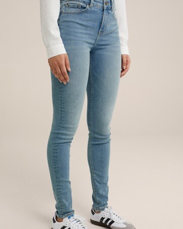 WE Fashion Skinny Jeans in Blauw: voorkant