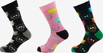 Happy Socks Къси чорапи 'Cat' в розово