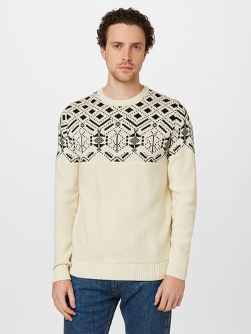 Pull-over Only & Sons en beige : devant