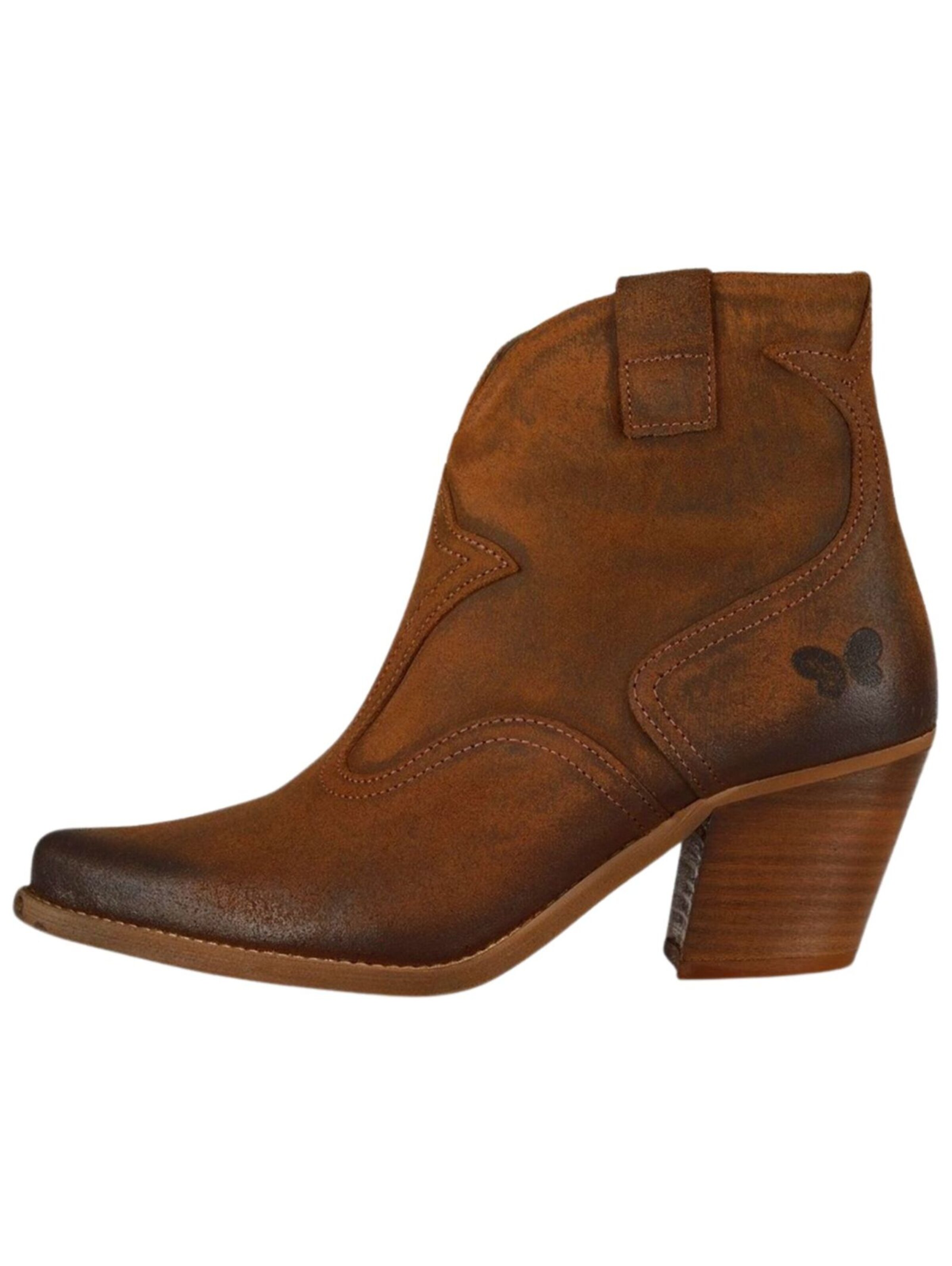 Felmini Wide Fit Booties 'Laredo W034' in Brown