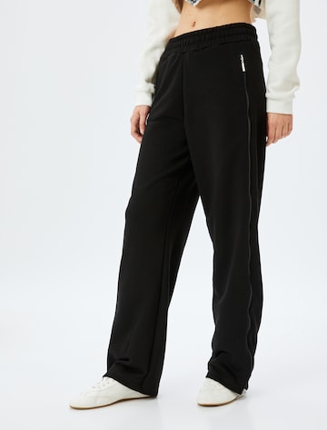 Koton Wide Leg Hose in Schwarz: Vorderseite