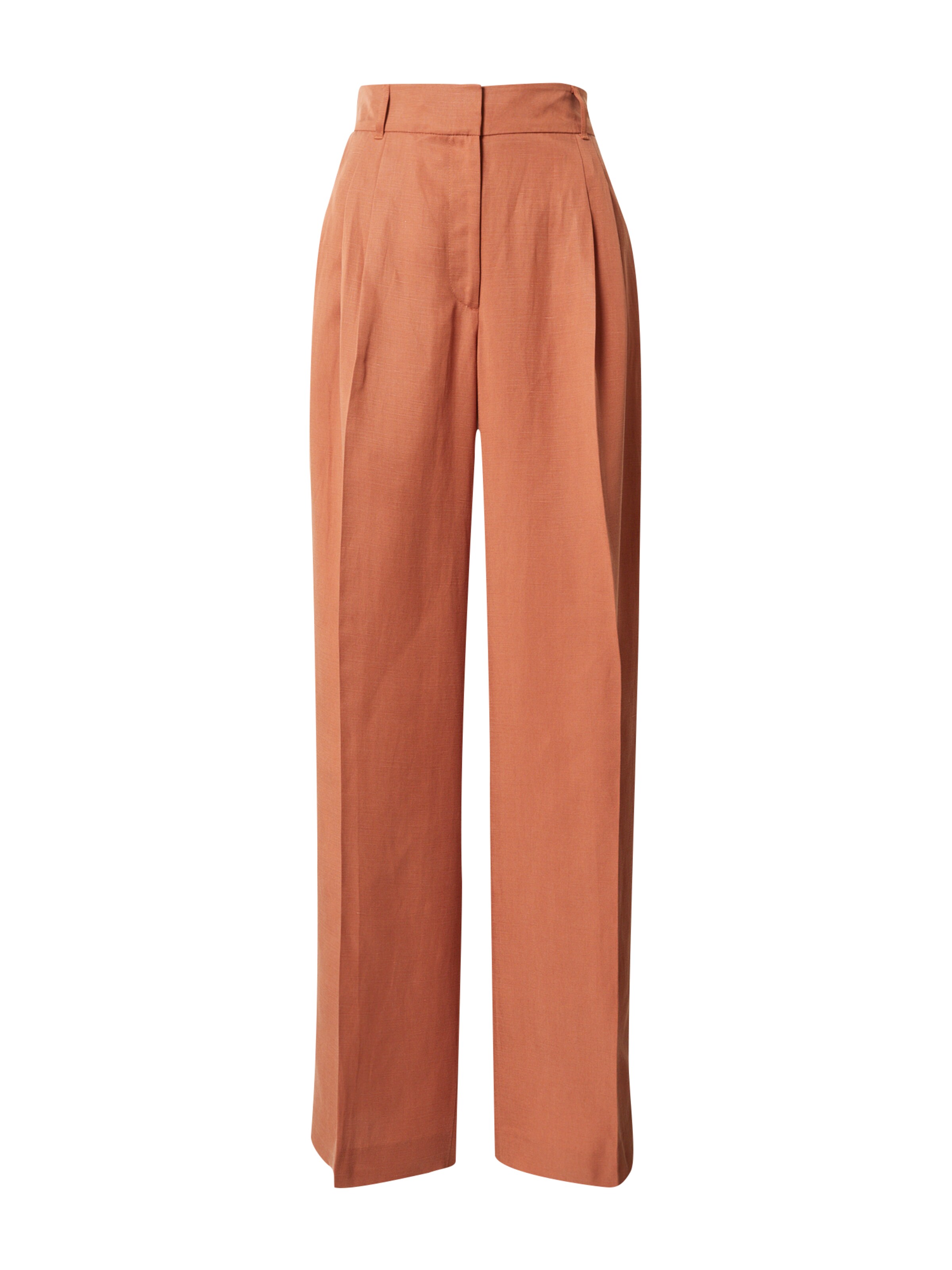 s.Oliver BLACK LABEL Wide leg Bandplooibroek in Oranje: voorkant