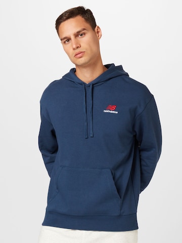 Sweat-shirt new balance en bleu : devant