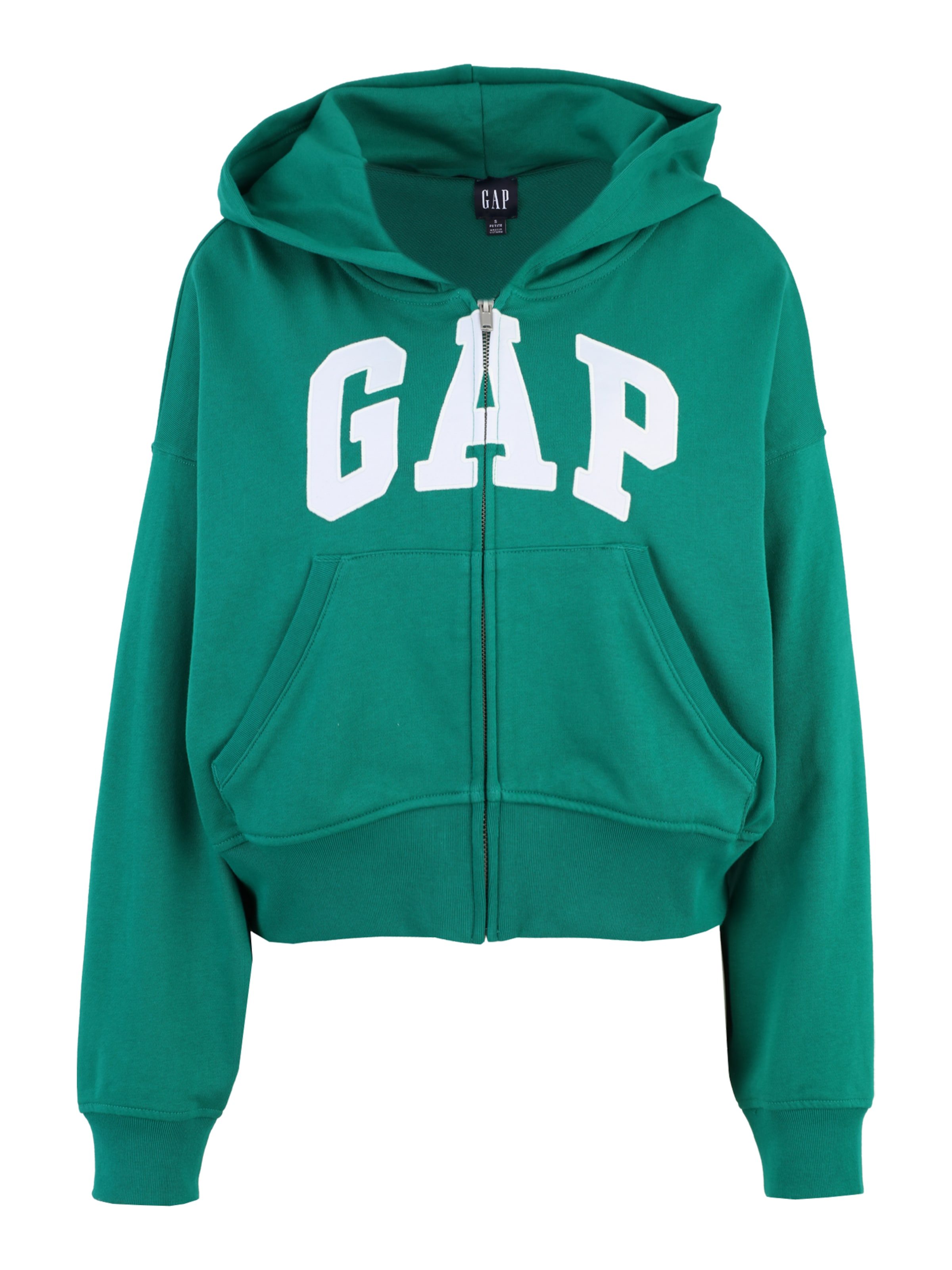 Gap Tall Ζακέτα φούτερ σε S σε σμαραγδί / λευκό, Άποψη προϊόντος