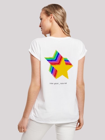 F4NT4STIC Shirt 'SIlvester Party Happy People Only' in White