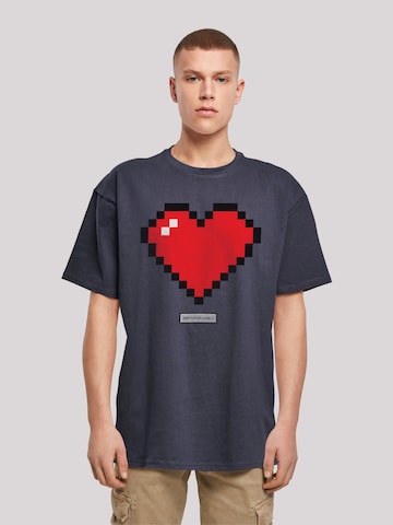 F4NT4STIC Shirt 'Pixel Herz' in Blauw: voorkant