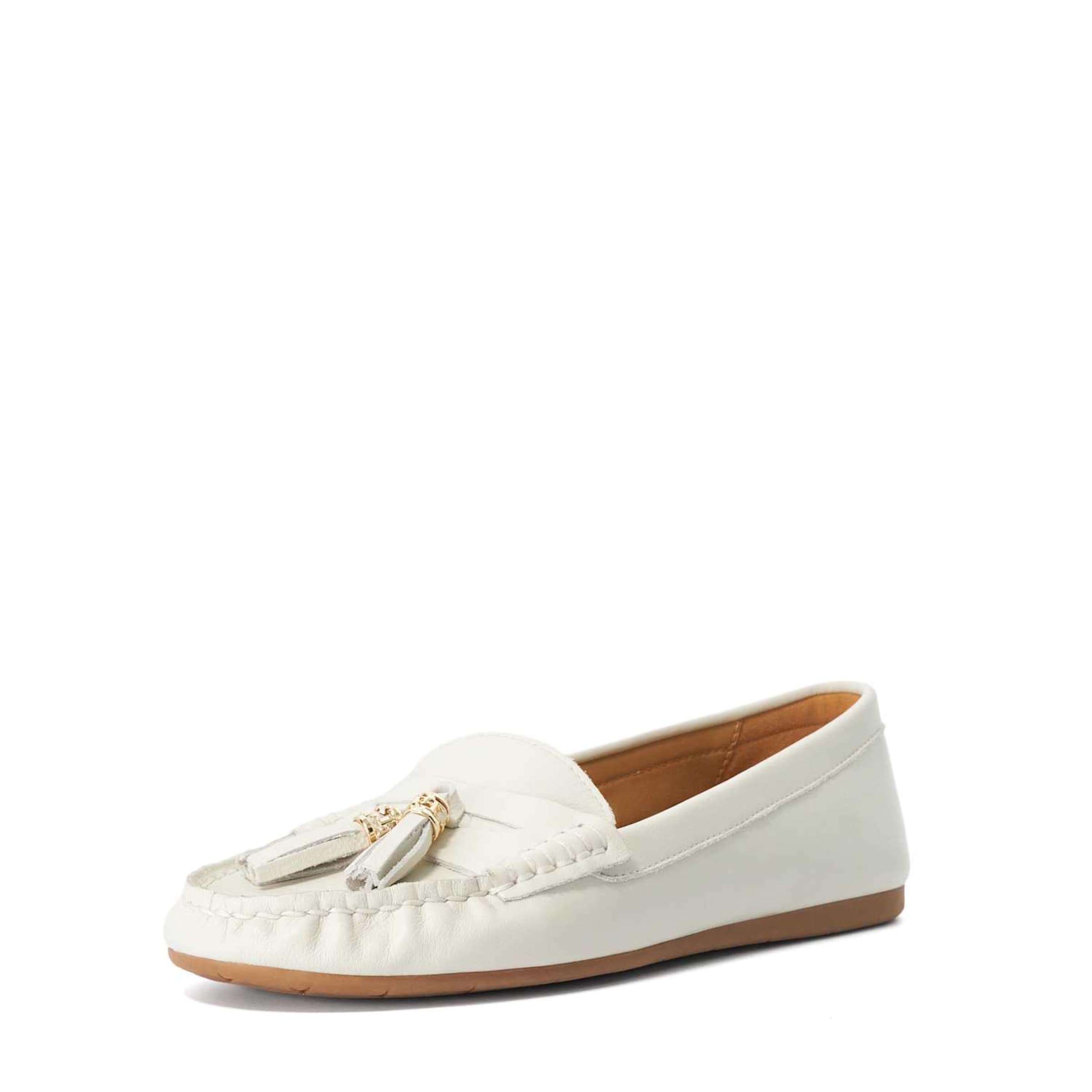 Dune LONDON Moccasins 'Geen' in White: front