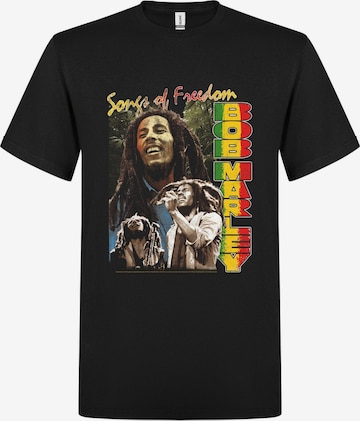 T-Shirt 'Freedom' Bob Marley en noir : devant