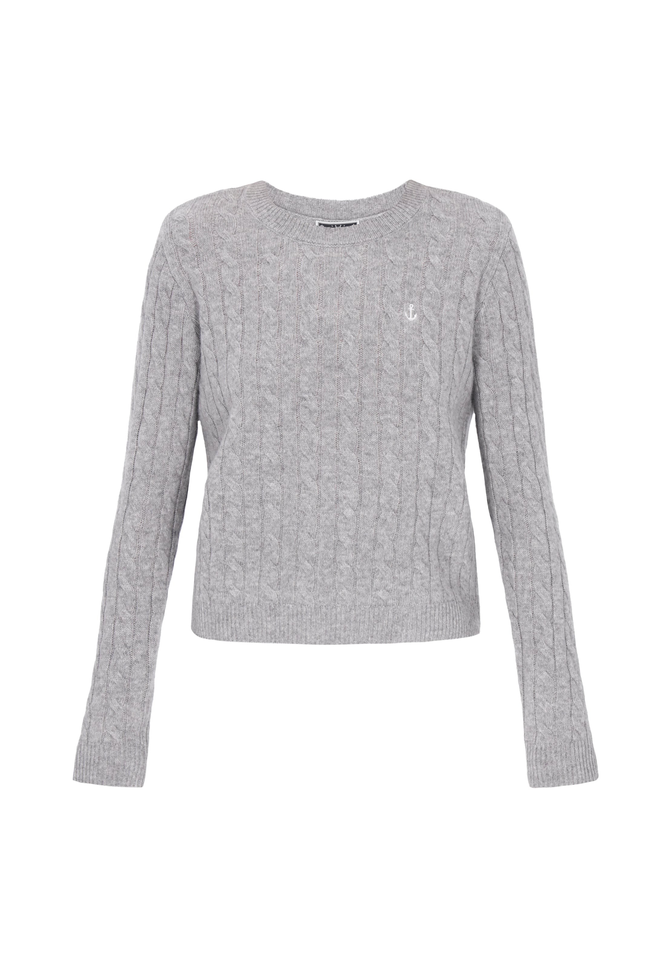 DreiMaster Maritim Pullover in Grau: Vorderseite