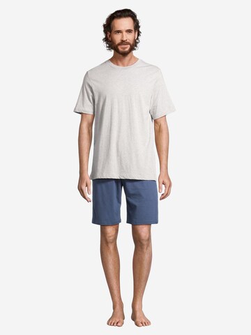 SCHIESSER Pyjama kurz 'Night & Home' in Blau: Vorderseite