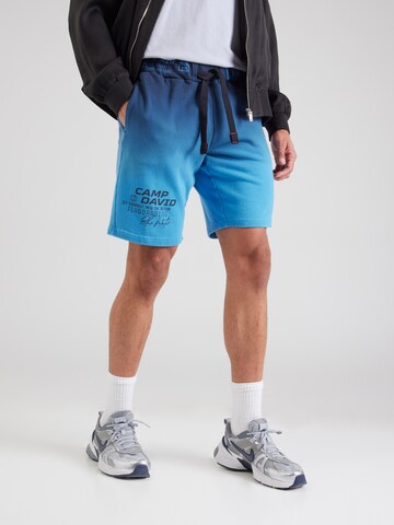 CAMP DAVID Regular Pants in Blue: front