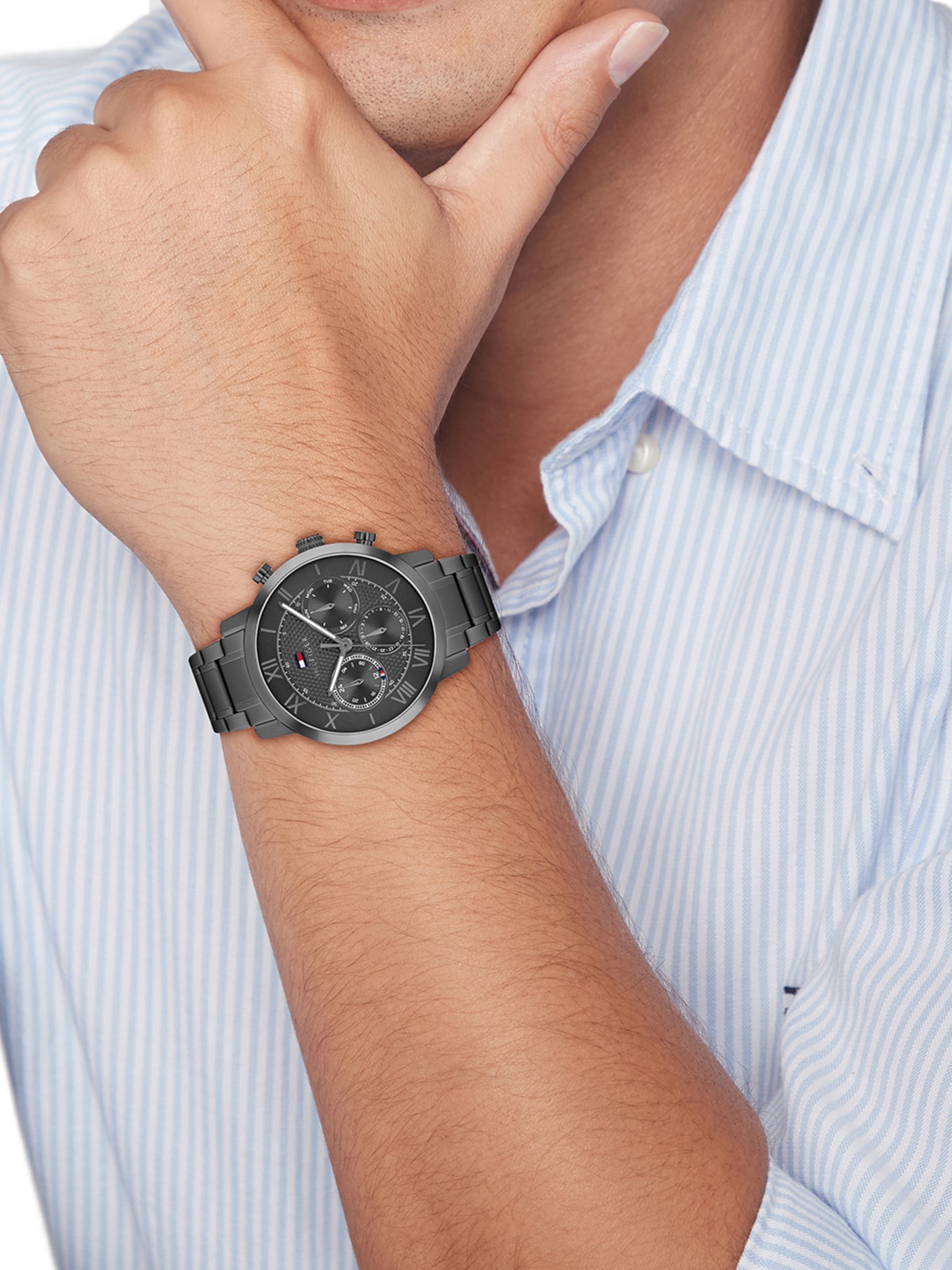 TOMMY HILFIGER Αναλογικό ρολόι 'OXFORD' σε γκρι