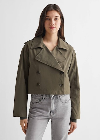 MANGO TEEN Between-Season Jacket 'Trenchc' in Green: front