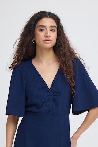 ICHI Jurk 'Zabby' in Blauw