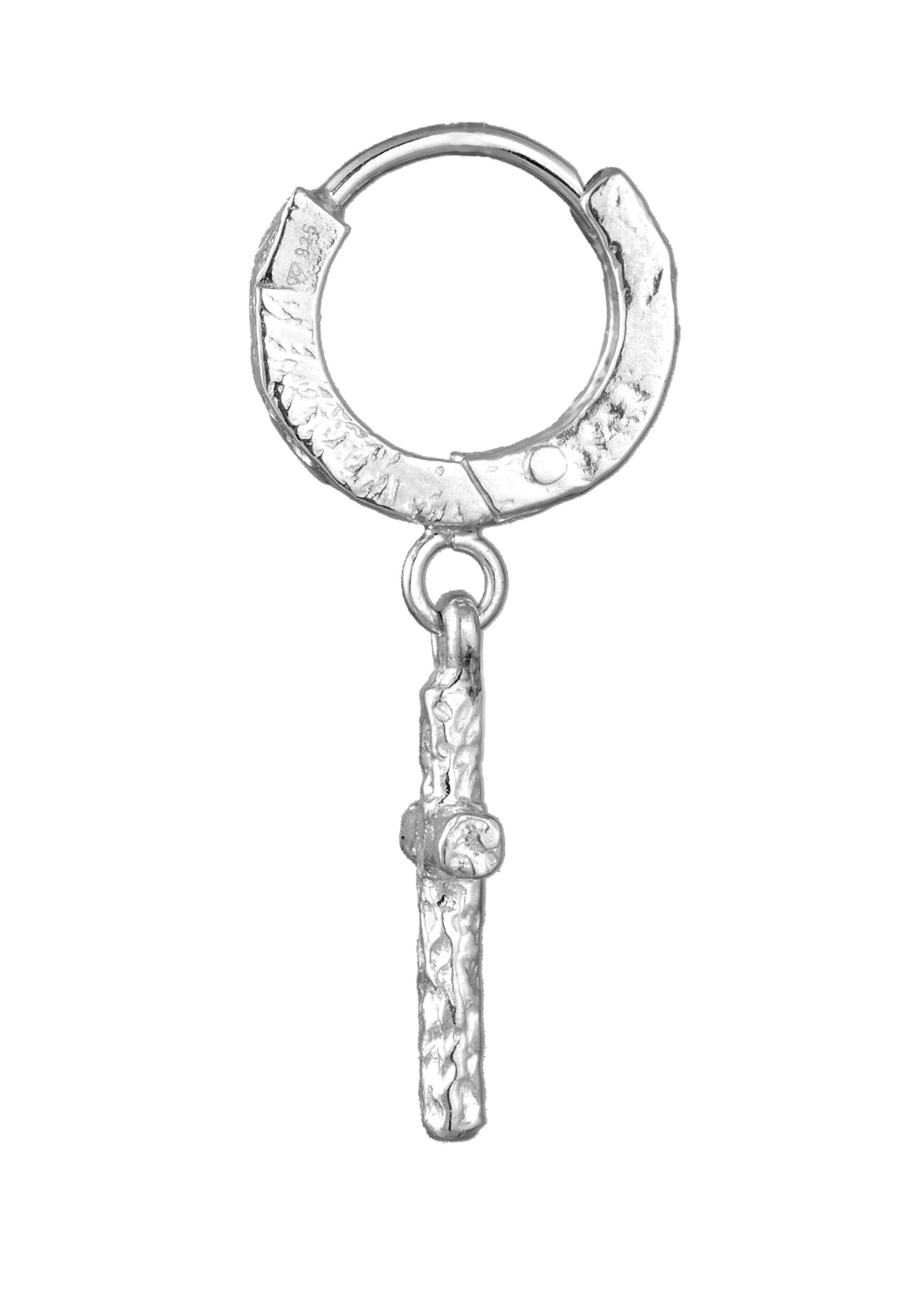 KUZZOI Oorbel 'Kreuz' in Zilver