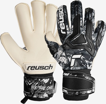 REUSCH Athletic Gloves 'Attrakt Freegel Gold Evolution Cut' in Black: front