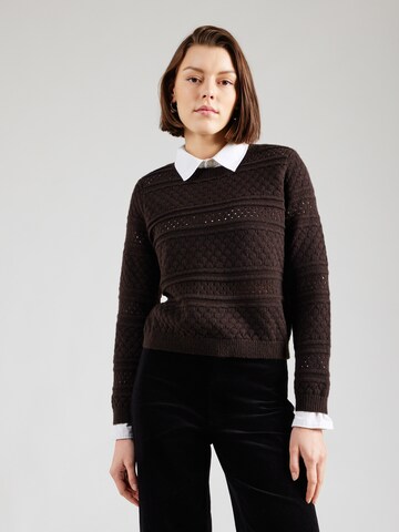 VERO MODA Sweter 'VMLEO' w kolorze brązowy: przód