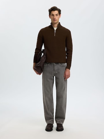 SELECTED Loose fit Jeans 'SLH220 Ben' in Grey