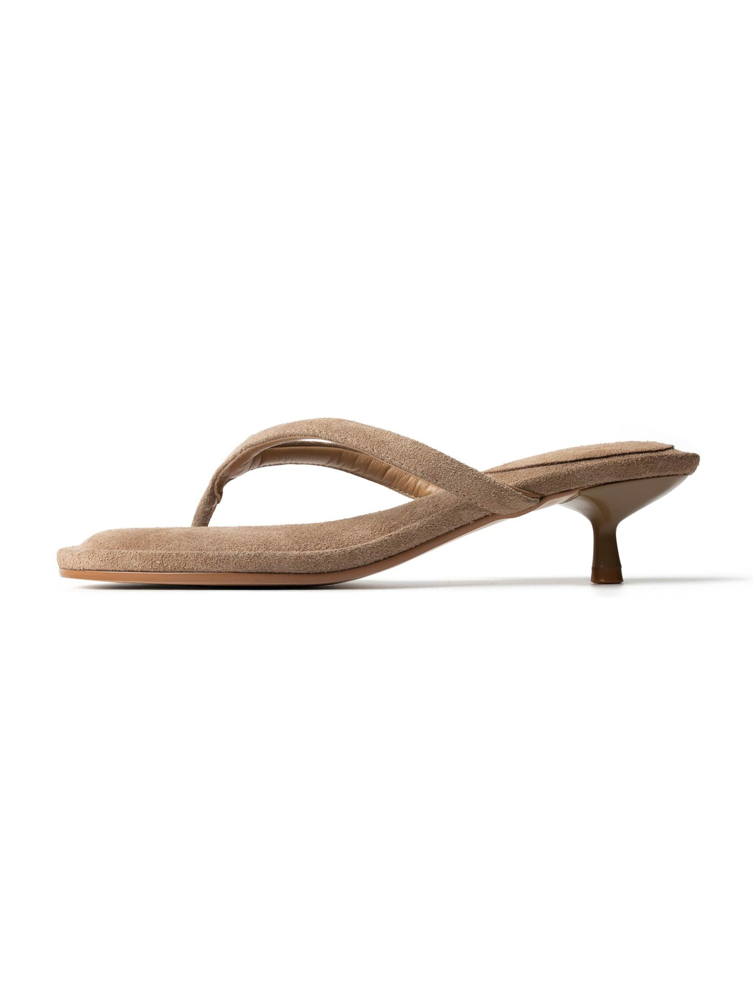 Tongs ''COSTA BREEZE' L37 HANDMADE SHOES en beige : devant