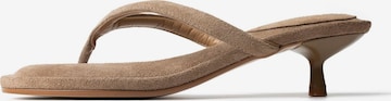 Tongs ''COSTA BREEZE' L37 HANDMADE SHOES en beige : devant