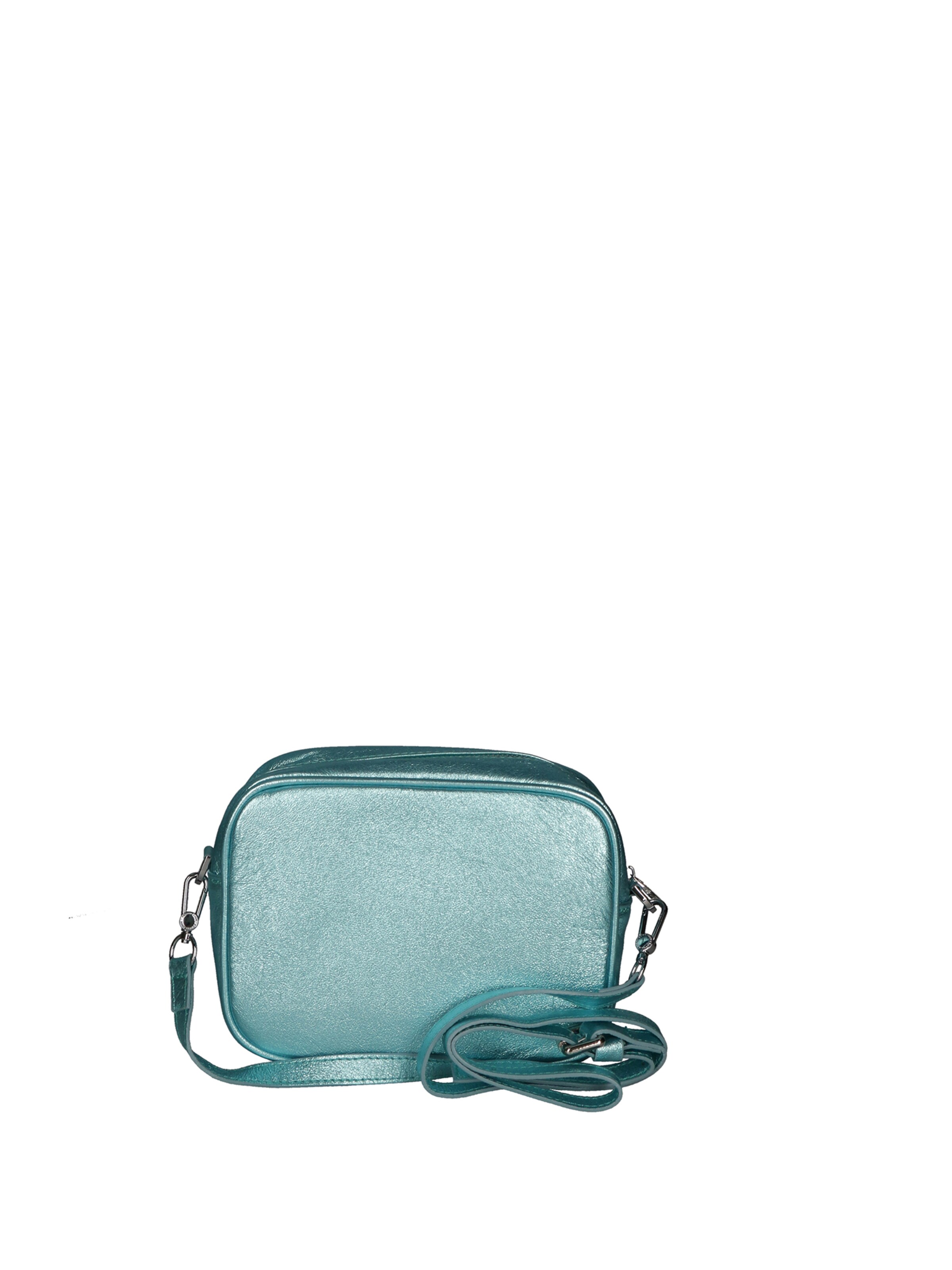 Borsa a tracolla 'Borsa a Tracolla Donna Pelle Laminata con Zip' di Virginia Rhinè in blu
