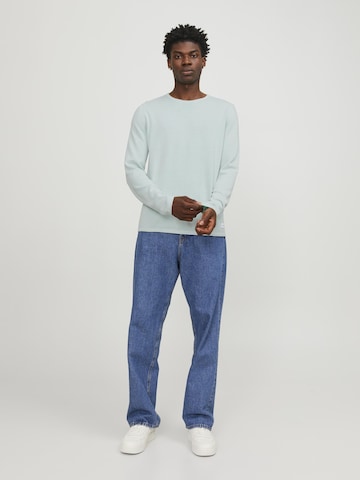 JACK & JONES Regular Fit Pullover 'Leo' i blå