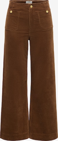 Wide Leg Pantalon 'JDYCOURTNEY' JDY en marron : devant