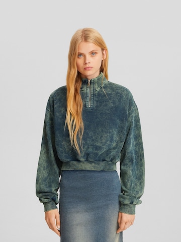 Bershka Sweatshirt i grøn: forside