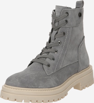 GEOX Lace-Up Ankle Boots 'IRIDEA' in Grey: front