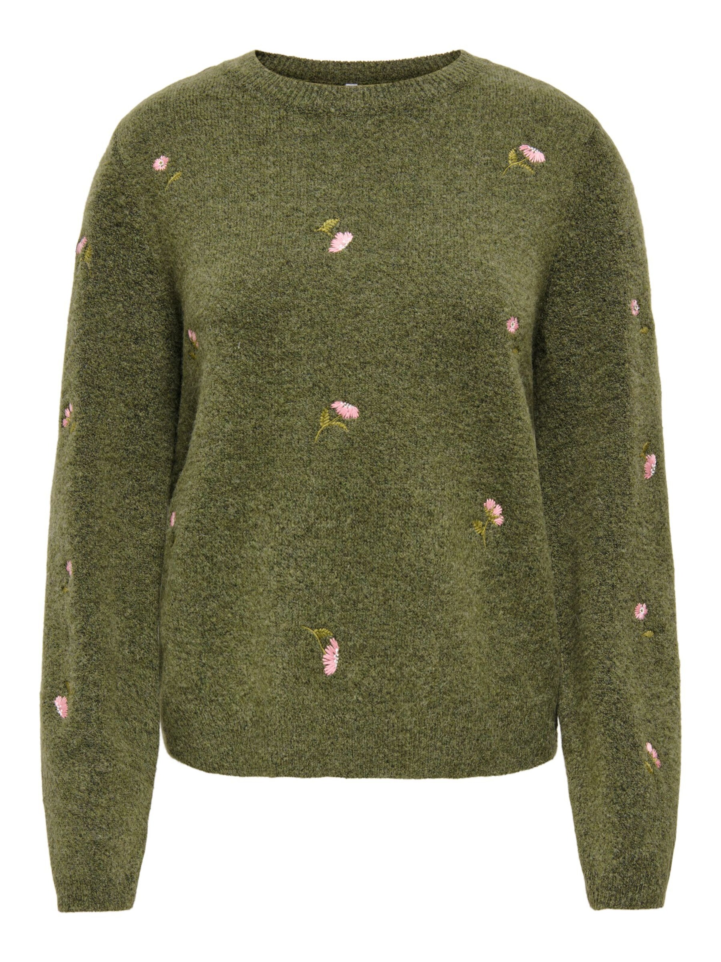 ONLY Pullover 'SHINE' in Grün: Vorderseite