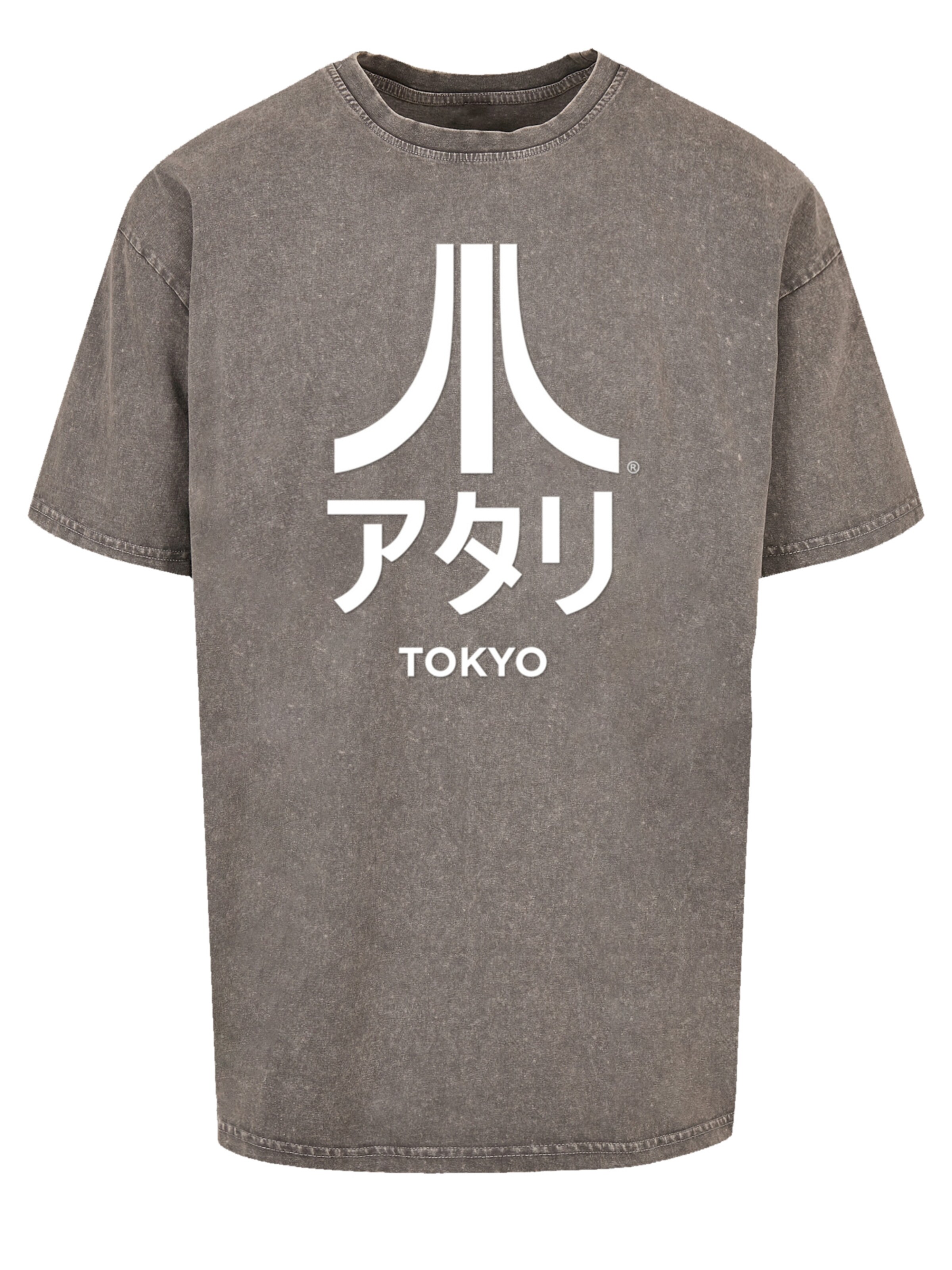 F4NT4STIC Shirt 'Atari Tokyo Retro Arcade Games' in Grey: front