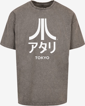 F4NT4STIC Shirt 'Atari Tokyo Retro Arcade Games' in Grey: front