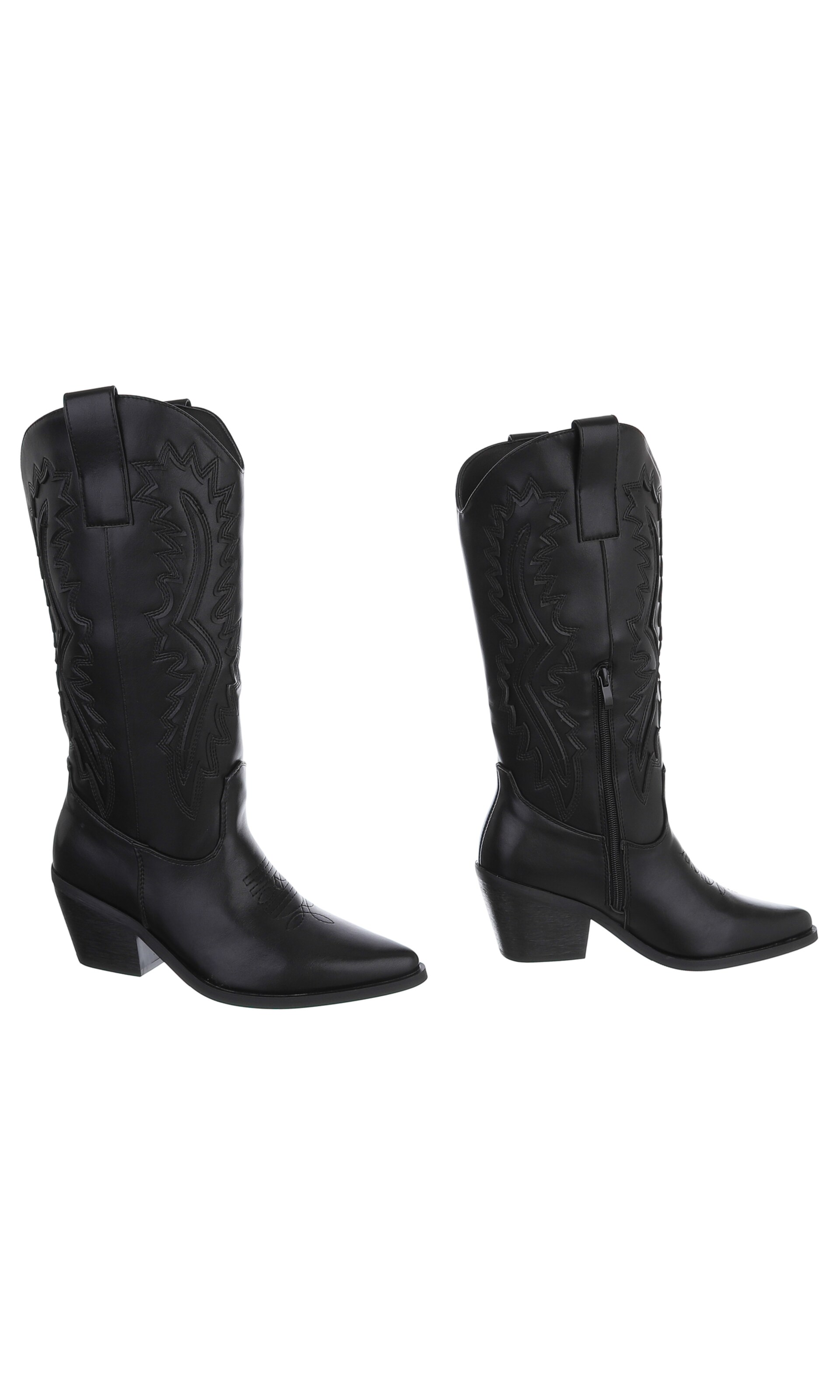 Ital-Design Cowboy Boots in Black