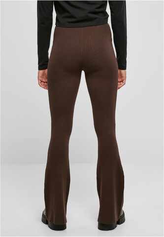 Urban Classics Flared Trousers in Brown