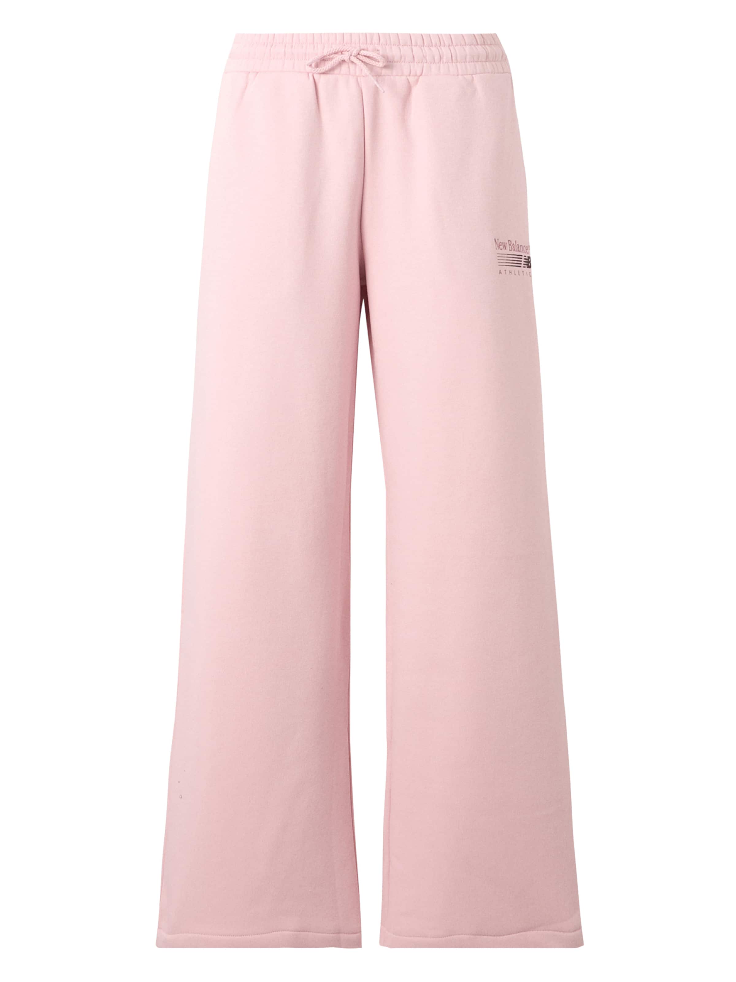 Wide leg Pantaloni di new balance in rosa: frontale