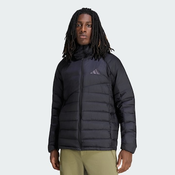 ADIDAS TERREX Μπουφάν πεζοπορίας ' Xperior CLIMAWARM+ Down Hooded' σε μαύρο: μπροστά